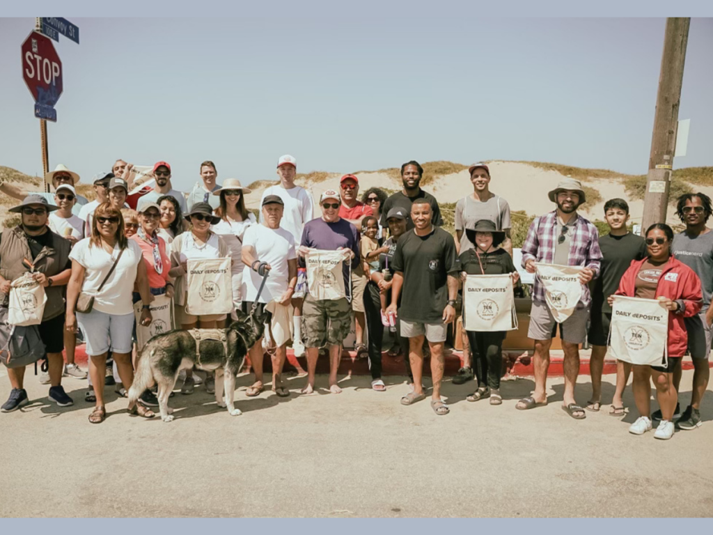 TEN CLaytone Beach clean up