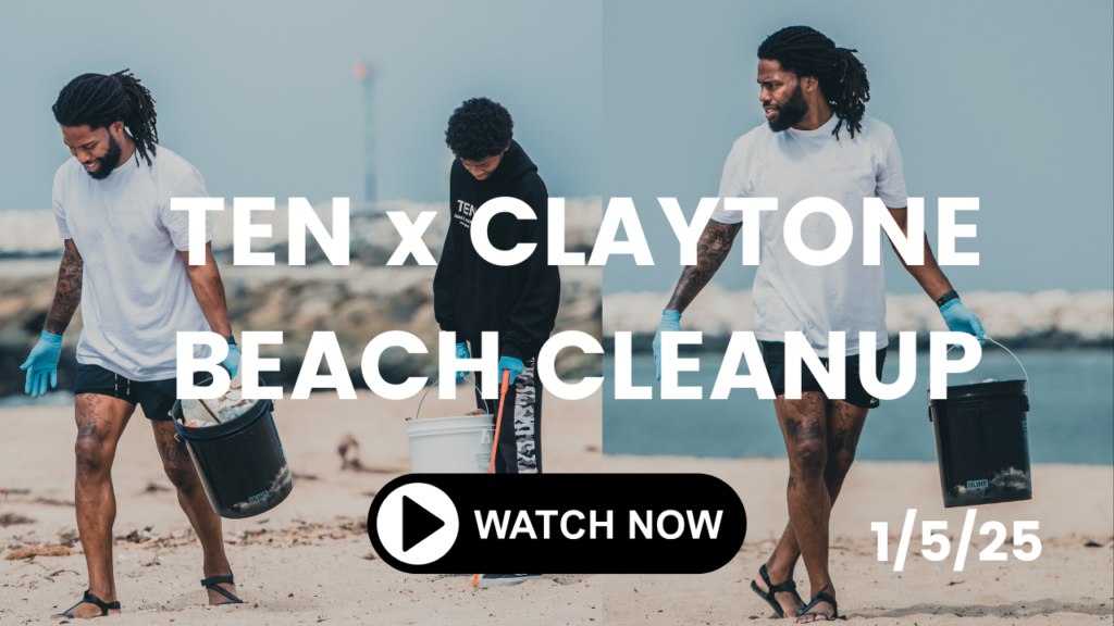 ten claytone beach clean up vlog