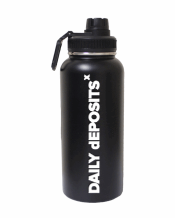 32oz. aluminum black water bottle