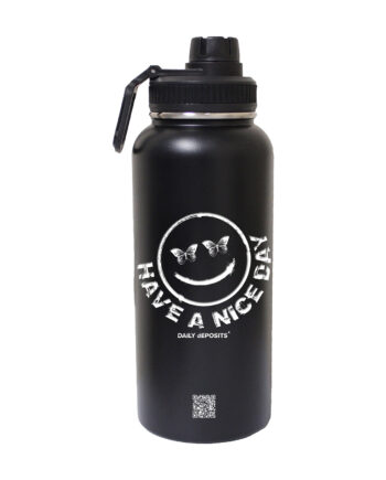 32oz. aluminum black water bottle